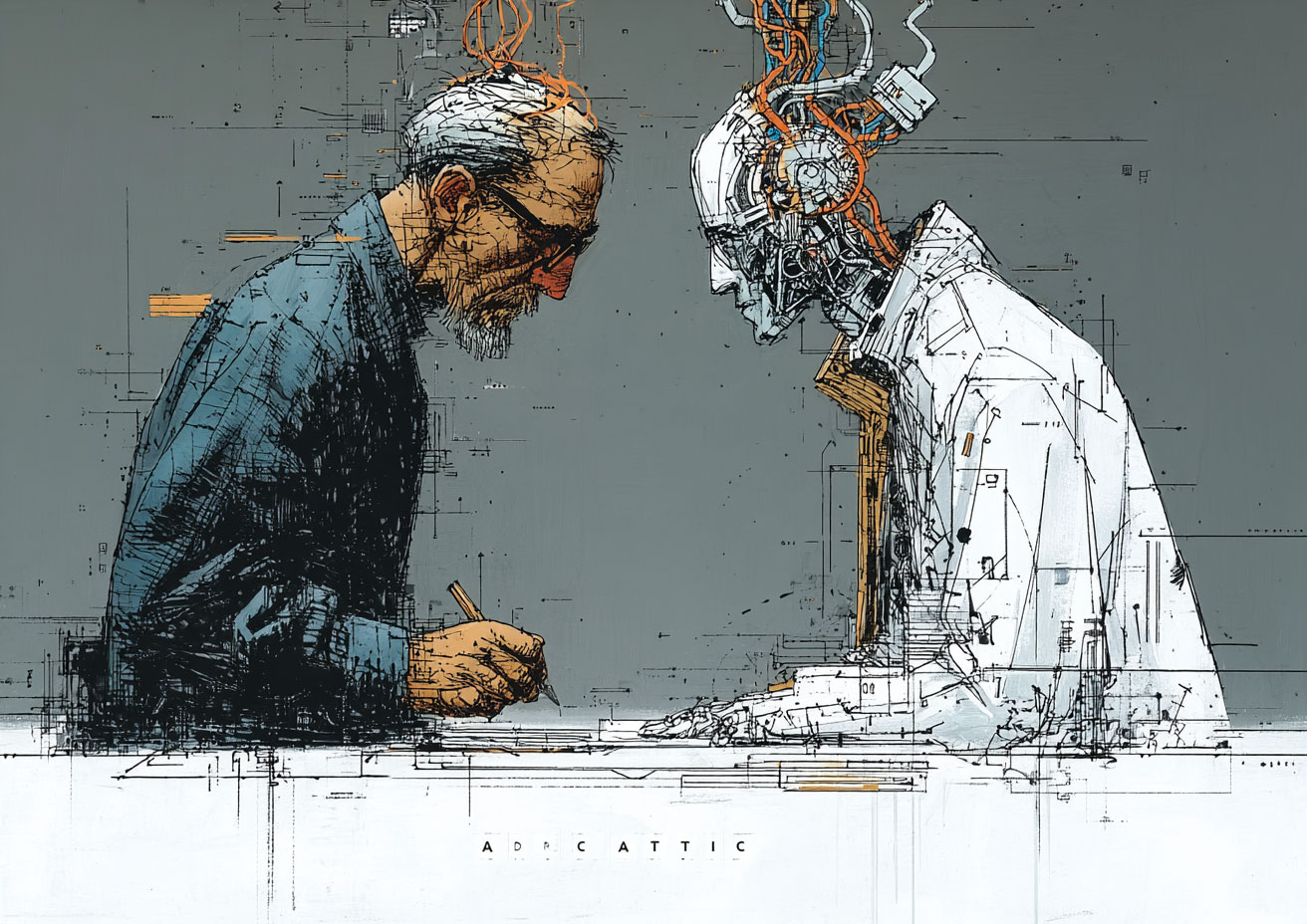 Dialogue face-à-face entre un humain expérimenté et un robot : effet miroir IA