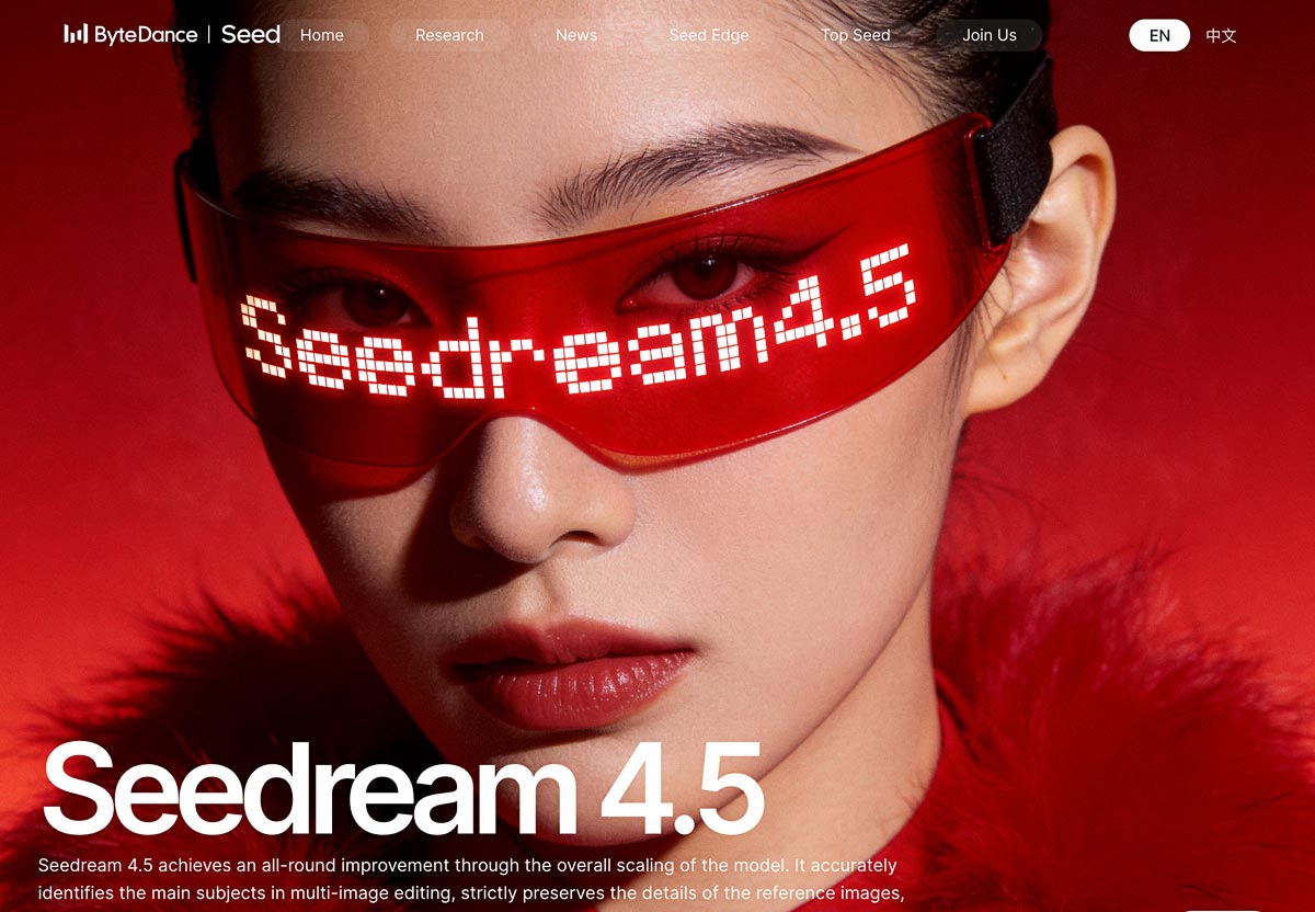 Capture d'écran image 4K générée par Seedream 4.5 avec texte lisible et rendu détaillé