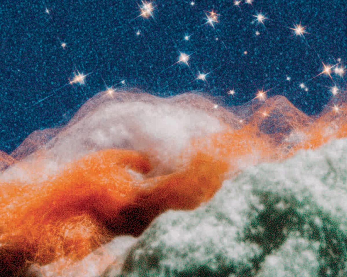 L'âge adulte de l'innovation Vaste nébuleuse cosmique colorée avec un ciel étoilé, évoquant un nouvel horizon mature pour la création technologique et l'innovation.